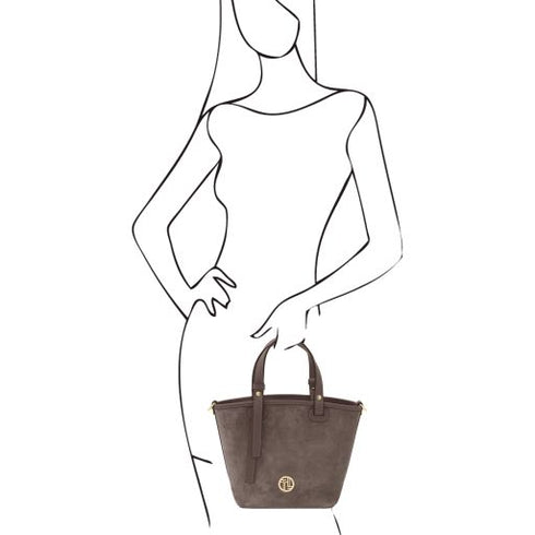 Glacette - Suede leather bucket bag